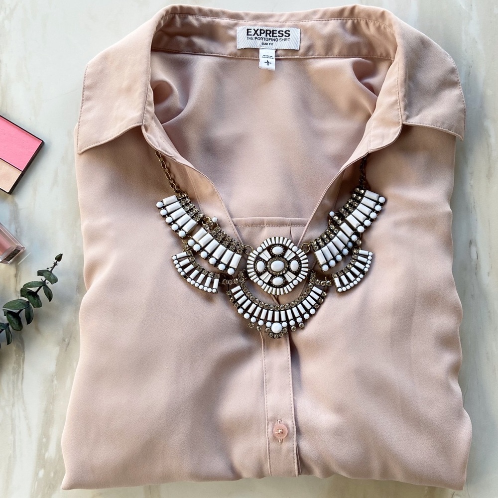 White Marble Statement Necklace Restocked! - image 6